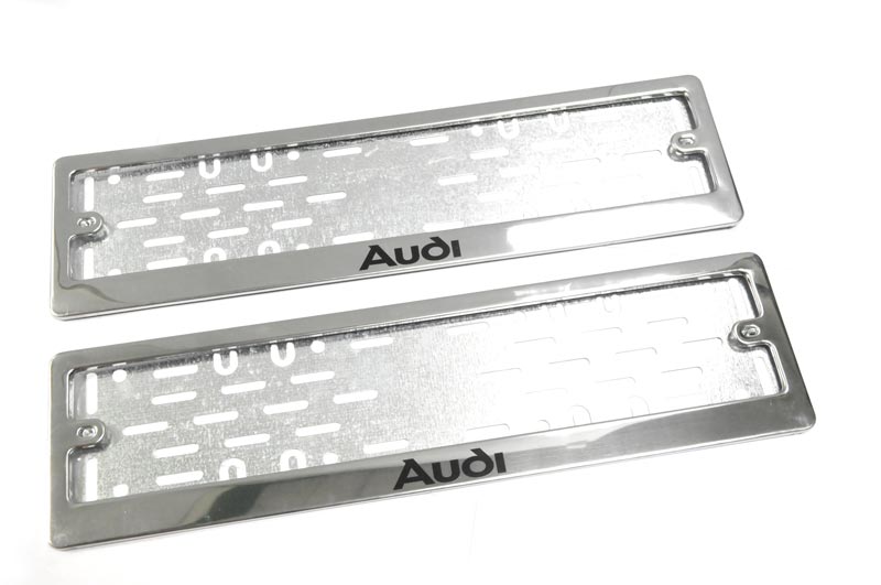 Рамка номерного знака нерж. "Audi"
