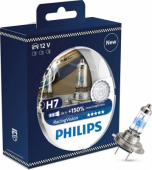 Лампы Philips H7 (55) (+150% яркости) Racing Vision 2шт.