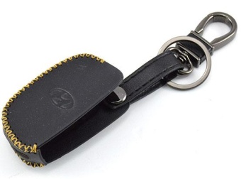 Чехол для штатного ключа Hyundai 3 к. тип G кожа черный
