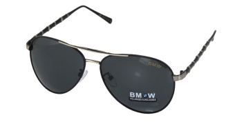 Очки BMW 739 черно-серебристая оправа серые