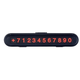Табличка "Номер телефона для временной парковки", черная Perfeo PF A4869