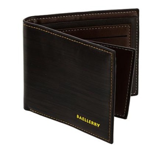 Бумажник 12х9х1,5см, темно-коричневый QBBR005