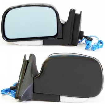 Зеркало боковое ВАЗ-2113-15 тросовое антиблик (голубое) с обогревом Т (левое)