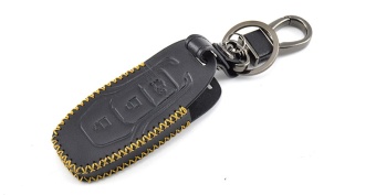 Чехол для штатного ключа Ford стар стоп 3 к.тип D кожа черная