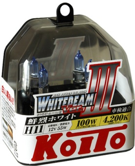 Лампы Koito H11 (55) (100) Whitebeam 2шт.