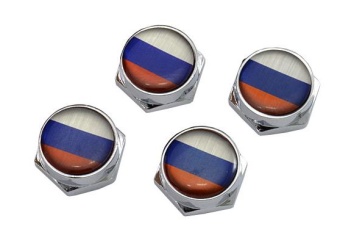Болты крепления номерного знака с логотипом Russia 4шт.
